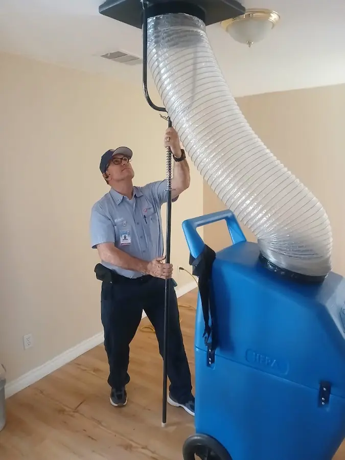 HVAC Installation technician using HEPA equipment in Benton Park